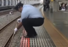 松下創(chuàng)造了一種真空裝置 以幫助拾起掉落在火車軌道上的耳塞