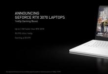 NVIDIA推出GeForce RTX 30系列筆記本電腦和RTX 3060臺式機GPU