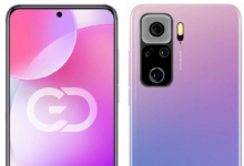 Redmi K40正面采用一塊居中挖孔的顯示屏