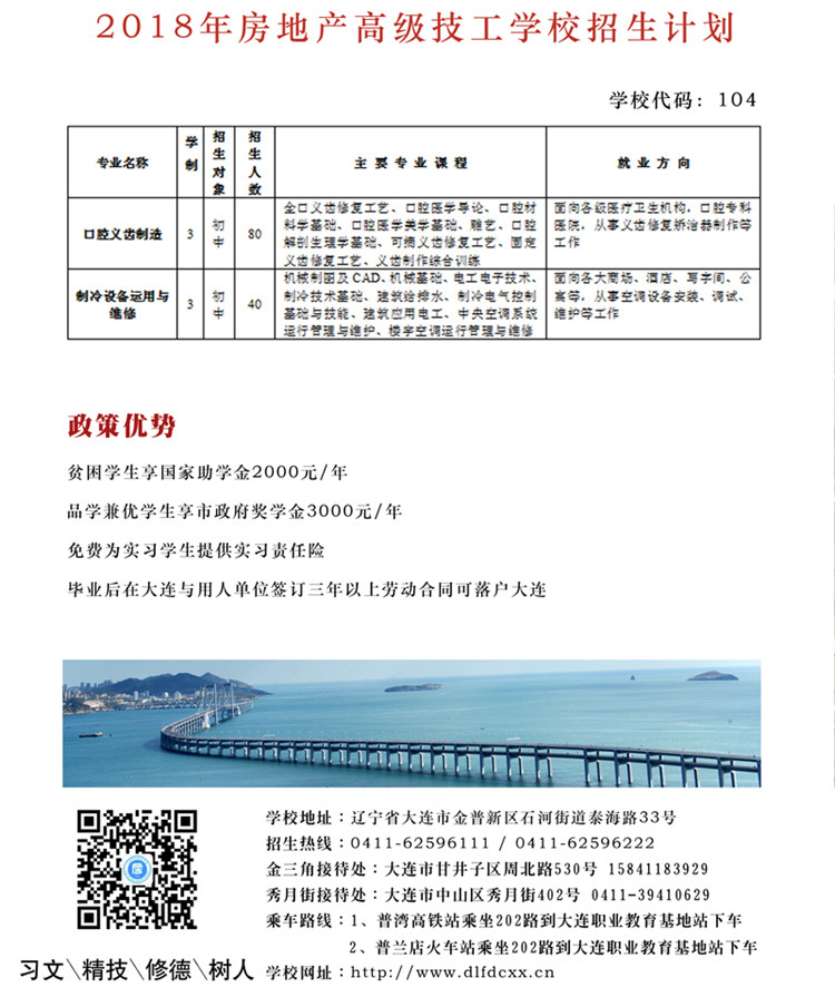 2018大連市房地產(chǎn)學(xué)校招生計(jì)劃及簡(jiǎn)章