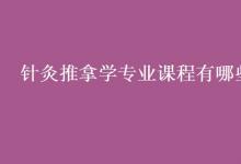 教育資訊:針灸推拿學(xué)專業(yè)課程有哪些