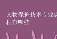 教育資訊:文物保護(hù)技術(shù)專業(yè)課程有哪些