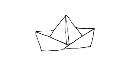 折紙船簡(jiǎn)筆畫(huà)3