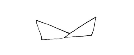 折紙船簡(jiǎn)筆畫(huà)2