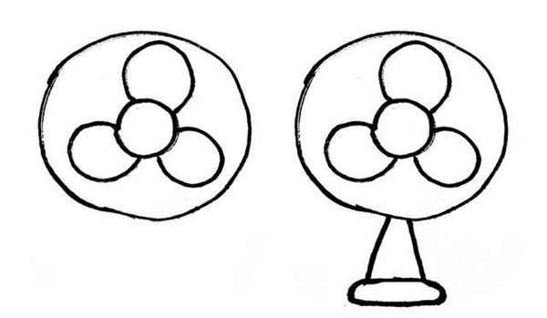 夏天電風(fēng)扇簡(jiǎn)筆畫1