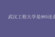 教育資訊:武漢工程大學是985還是211