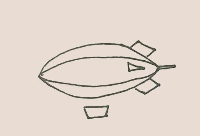 簡單的飛艇簡筆畫4