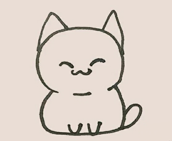 橘貓簡筆畫5