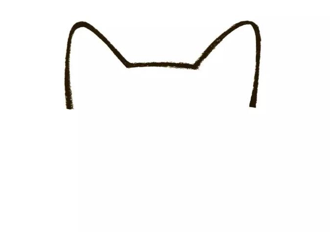 小狗可愛(ài)頭部簡(jiǎn)筆畫(huà)的畫(huà)法1