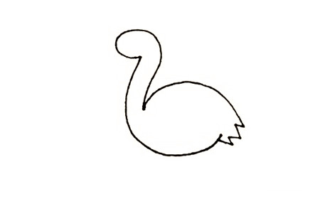 火烈鳥簡(jiǎn)筆畫彩色2
