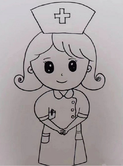 白衣天使簡(jiǎn)筆畫簡(jiǎn)單又漂亮 白衣天使簡(jiǎn)筆畫圖片大全4