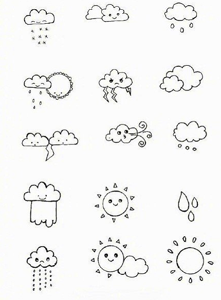 天氣標(biāo)識(shí)簡(jiǎn)筆畫圖片大全6