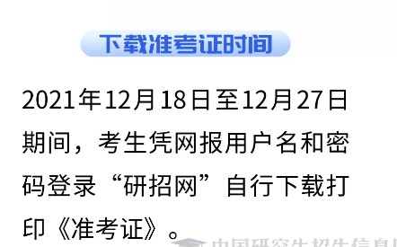 2022考研準考證如何下載