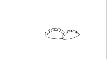 一盤(pán)餃子簡(jiǎn)筆畫(huà)怎么畫(huà)3