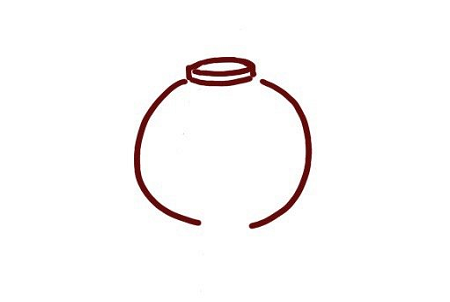 中秋節(jié)燈籠簡(jiǎn)筆畫圖片畫法2