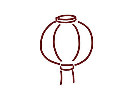 中秋節(jié)燈籠簡(jiǎn)筆畫圖片畫法4