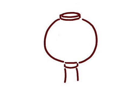 中秋節(jié)燈籠簡(jiǎn)筆畫圖片畫法3