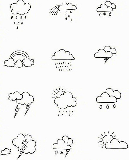 超萌天氣簡(jiǎn)筆畫(huà)大全2