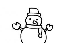 可愛(ài)雪人的簡(jiǎn)筆畫(huà)
