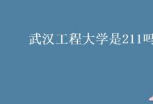 教育資訊:武漢工程大學是211嗎