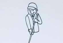 環(huán)衛(wèi)工人掃地的簡(jiǎn)筆畫怎么畫？