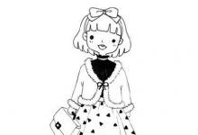 時(shí)尚小女孩簡筆畫全集