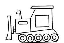推土機(jī)簡(jiǎn)筆畫圖片大全