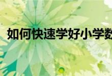 如何快速學(xué)好小學(xué)數(shù)學(xué)的公式、概念和定理