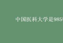 教育資訊:中國(guó)醫(yī)科大學(xué)是985嗎
