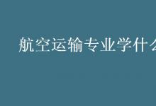 教育資訊：航空運(yùn)輸專業(yè)學(xué)什么