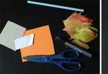 樹(shù)葉手工向日葵