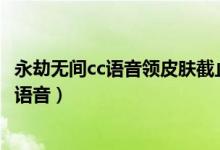 永劫無間cc語音領(lǐng)皮膚截止時(shí)間（永劫無間為什么按t開不了語音）