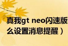 真我gt neo閃速版和neo2(真我GTNeo2怎么設置消息提醒)
