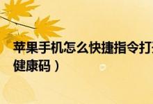 蘋果手機(jī)怎么快捷指令打開健康碼（蘋果手機(jī)怎么快速開啟健康碼）
