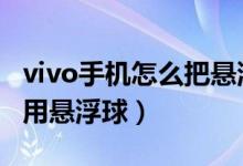 vivo手機(jī)怎么把懸浮球關(guān)閉（vivos10如何啟用懸浮球）