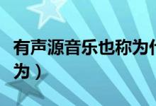 有聲源音樂(lè)也稱(chēng)為什么語(yǔ)言(有聲源音樂(lè)也稱(chēng)為)