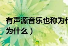 有聲源音樂也稱為什么音樂（有聲源音樂也稱為什么）