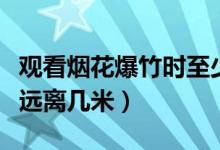 觀看煙花爆竹時至少遠離幾米（煙花爆竹至少遠離幾米）