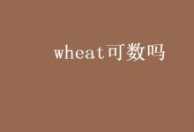 教育資訊:wheat可數(shù)嗎