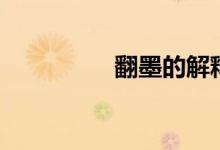 翻墨的解釋（翻墨意思）