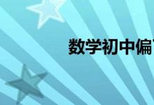 數(shù)學初中偏了數(shù)學差怎么辦