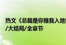 熱文《總裁是你推我入地獄阿年霍錦城》夏雷炮開(kāi)全文閱讀/大結(jié)局/全章節(jié)