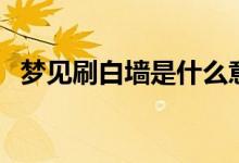 夢見刷白墻是什么意思（白墻是什么意思）
