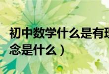 初中數(shù)學什么是有理數(shù)（初中數(shù)學有理數(shù)的概念是什么）