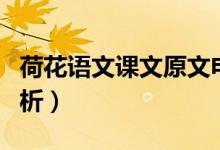 荷花語(yǔ)文課文原文電子版（荷花課文原文及賞析）