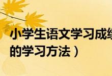小學(xué)生語(yǔ)文學(xué)習(xí)成績(jī)提升方法(提高語(yǔ)文成績(jī)的學(xué)習(xí)方法)