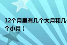 12個(gè)月里有幾個(gè)大月和幾個(gè)小月（一年有12個(gè)月幾個(gè)大月幾個(gè)小月）