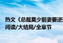 熱文《總裁莫少前妻要逆襲沐葵莫御擎》一碗蛋花湯開(kāi)全文閱讀/大結(jié)局/全章節(jié)