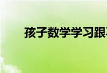 孩子數(shù)學(xué)學(xué)習(xí)跟不上,有什么好辦法？