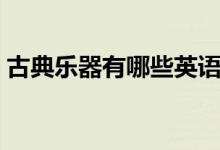 古典樂器有哪些英語單詞（古典樂器有哪些）